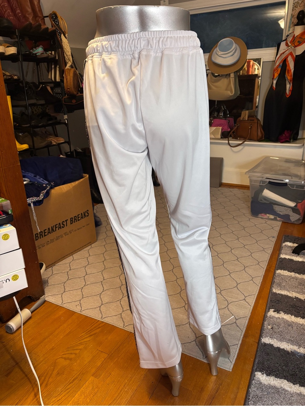 Roberto Cavalli Sport White Track Pants – Luxury Italian Athleisure Men’s Size L - Picture 5 of 9